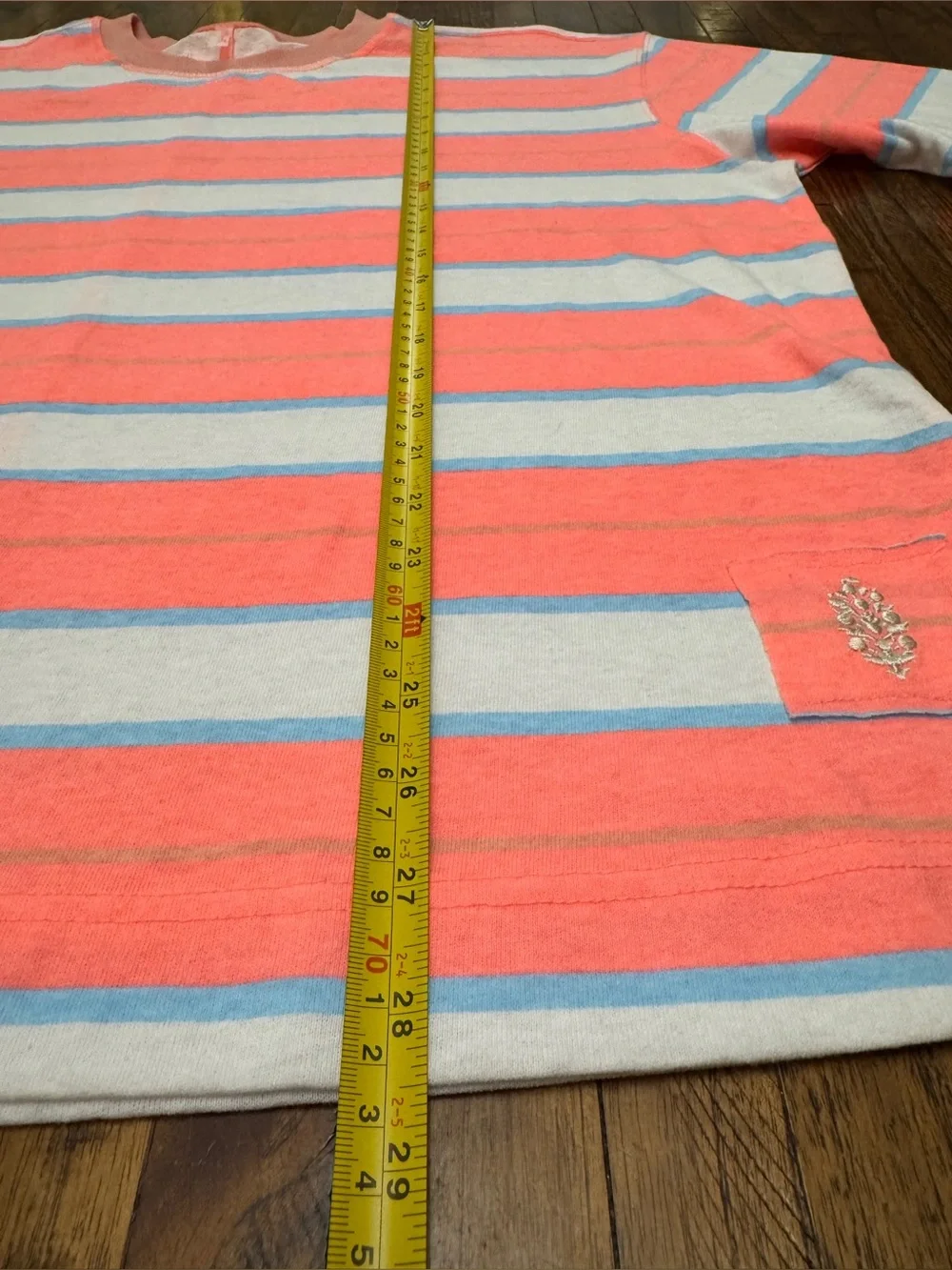 FP Movement by Free People Striped Hustle Layer Neon Coral Size Medium